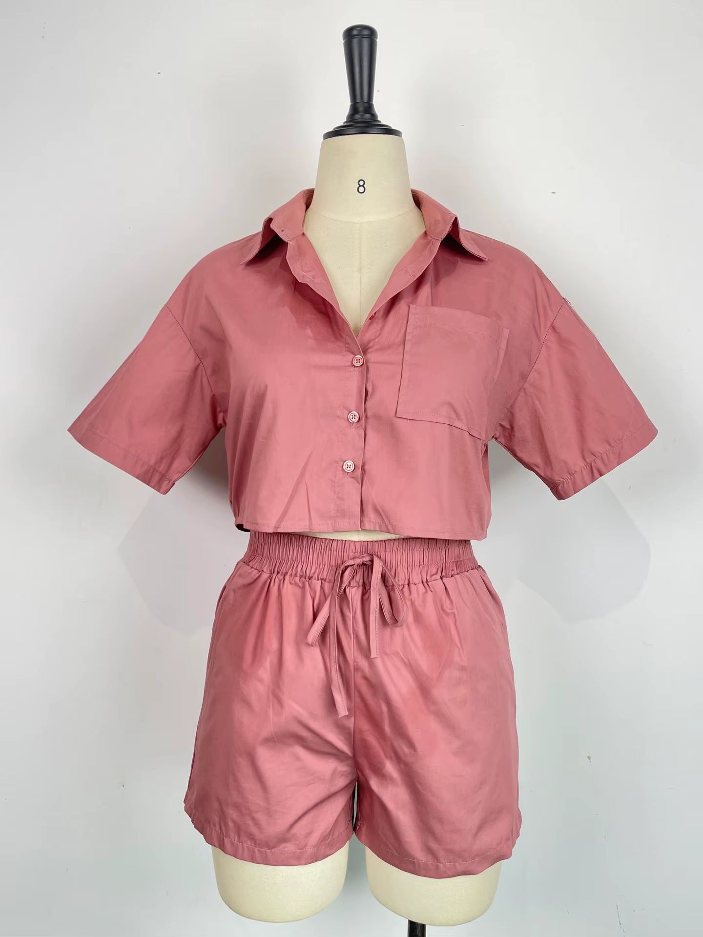 Crop Top 2 Piece Short Set
