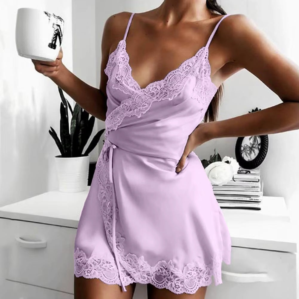 Luxe Lace Wrap Nightdress