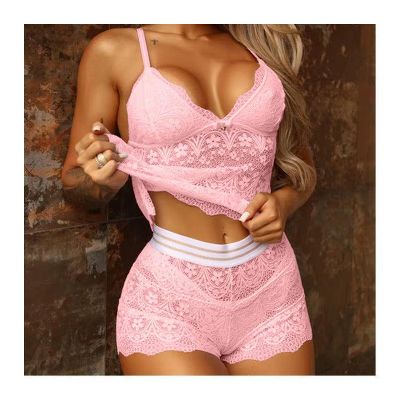Hollow LaceFlex Lounge: 2-Piece Set
