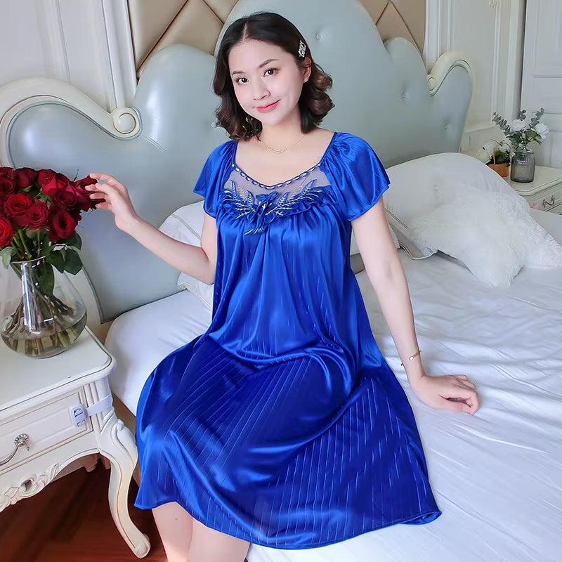 Ice Silk Flowy Nightdress 