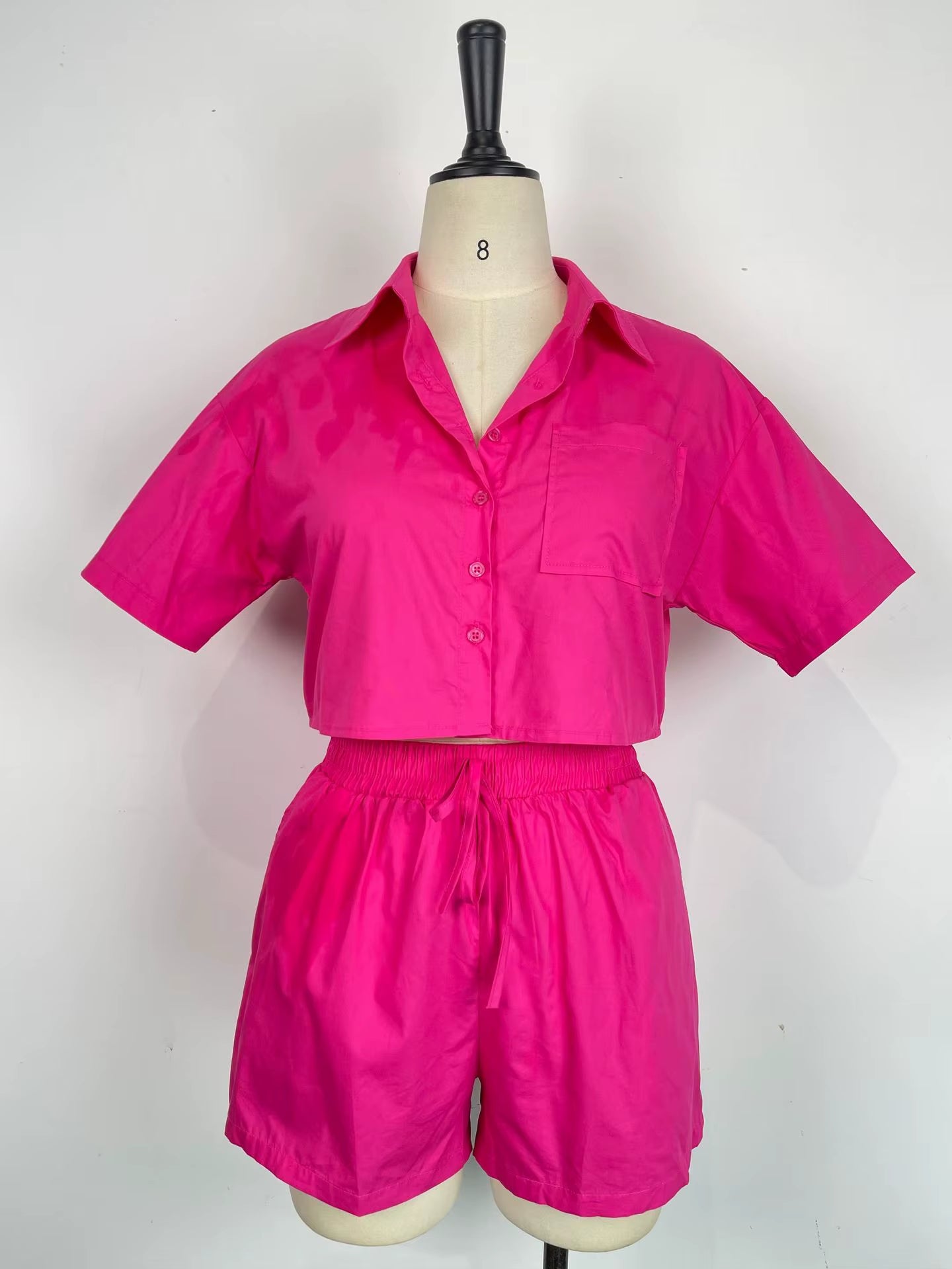 Crop Top 2 Piece Short Set 