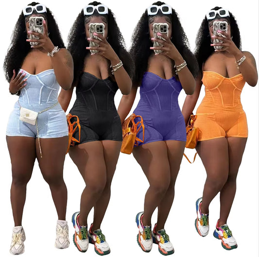Strapless Corset-Style Romper