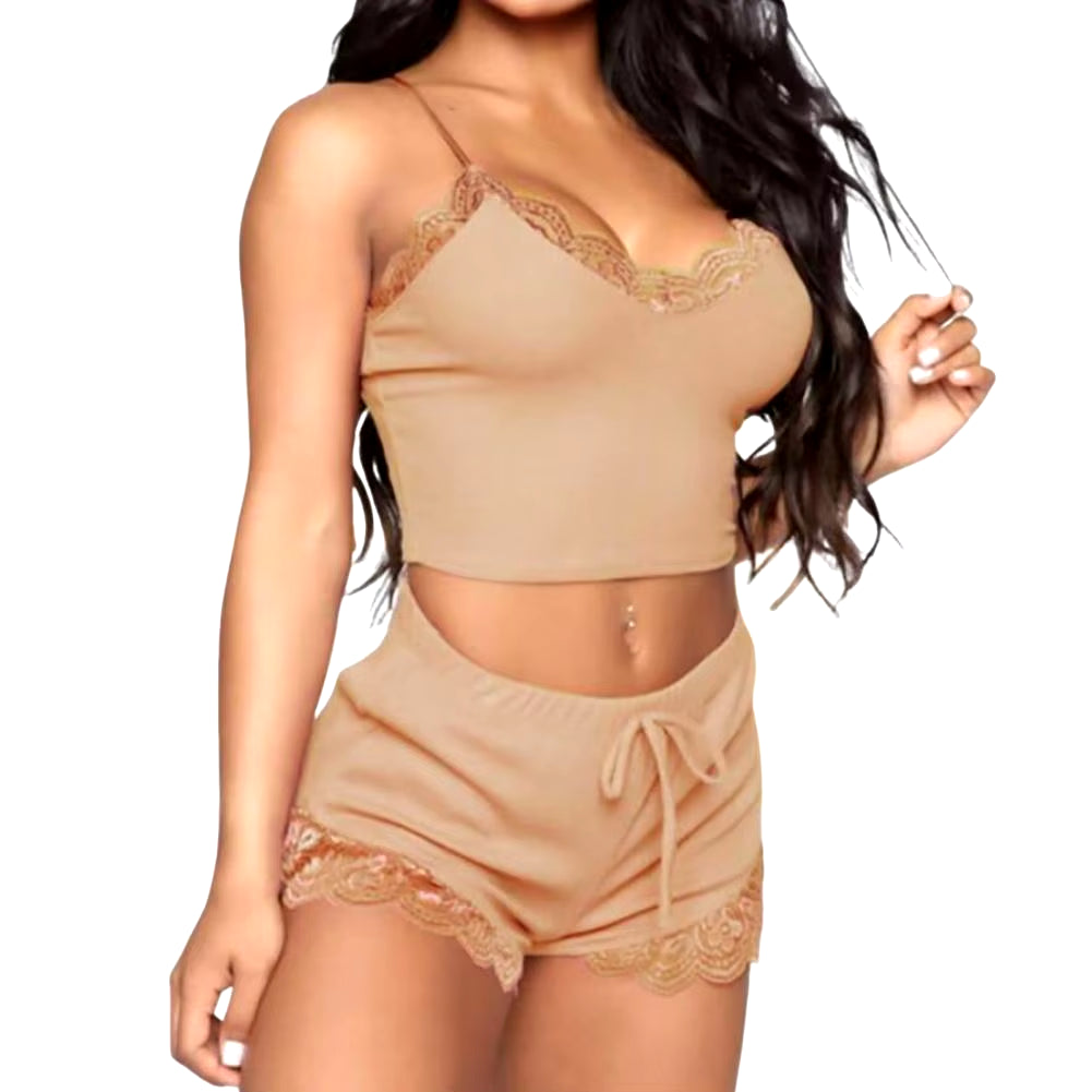 2 Piece Spaghetti Strap Short Set