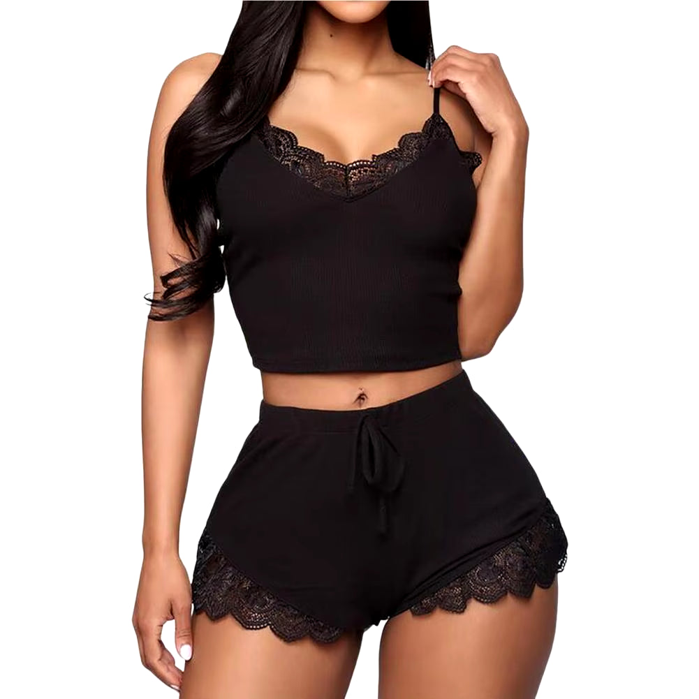 2 Piece Spaghetti Strap Short Set