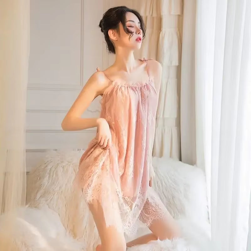 Sexy Lace Spaghetti Strap Nightgown Slip