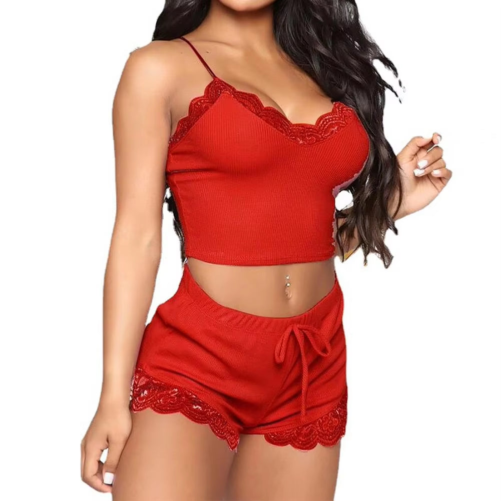 2 Piece Spaghetti Strap Short Set