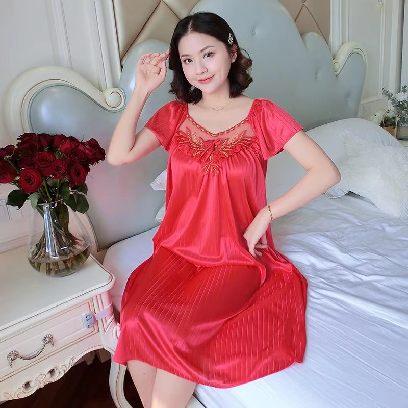 Ice Silk Flowy Nightdress 
