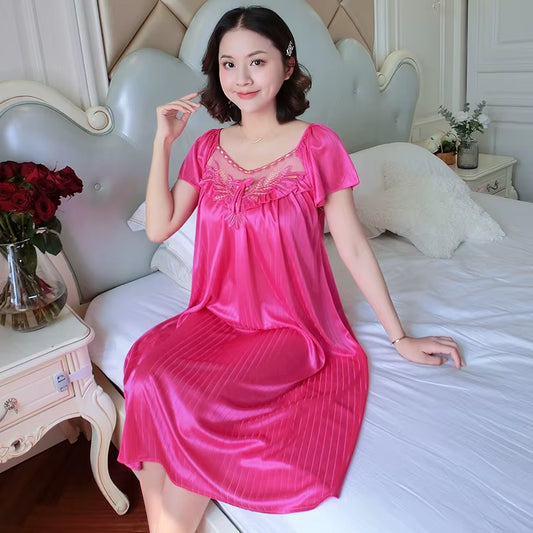 Ice Silk Flowy Nightdress 